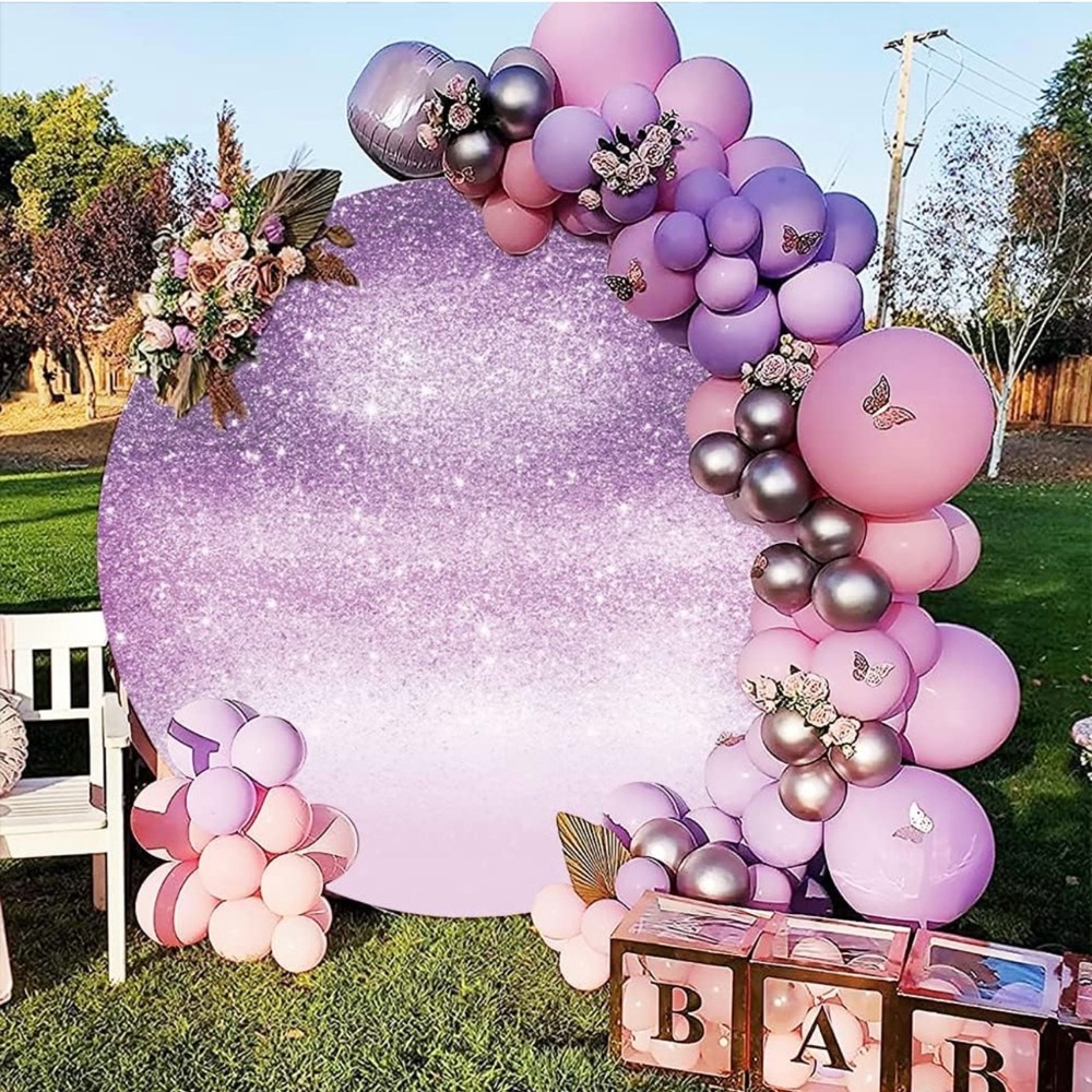 6x6ft Purple Round Backdrop Cover